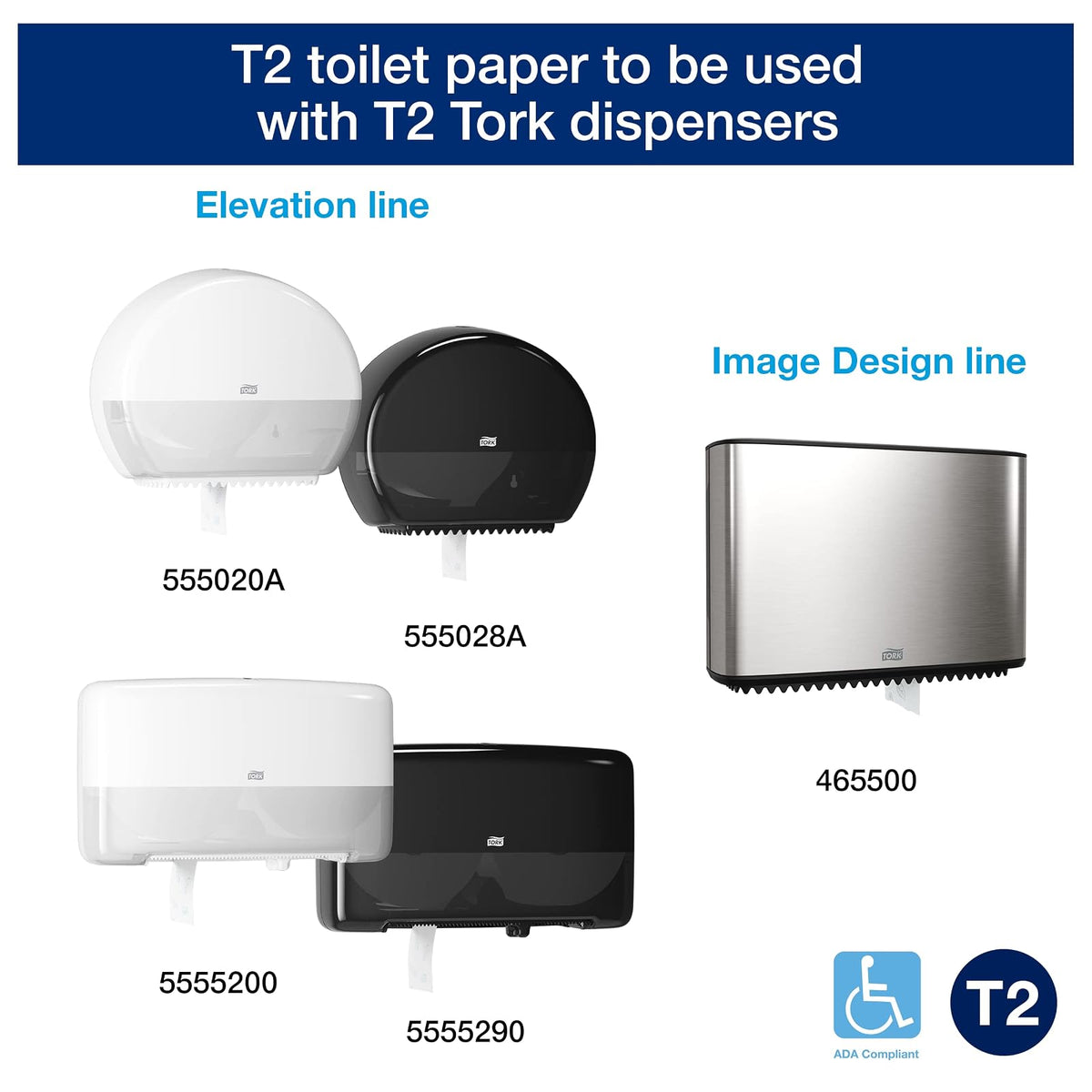 Tork 11020602 Rollo Papel Higiénico Mini Jumbo 2 Capas | Blanco, 12 x 1075 hojas, tamaño pequeño, perforado, comercial