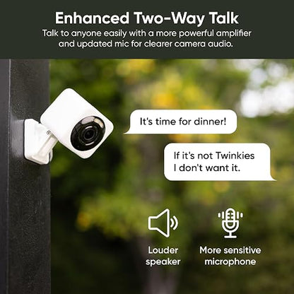 WYZE CAM v4, cámara de Seguridad Inteligente de 2K HD Wi-Fi para el hogar, Uso en Interiores y Exteriores, Monitor de Mascotas/bebés, Foco/Sirena Activado por Movimiento, visión Nocturna de Color