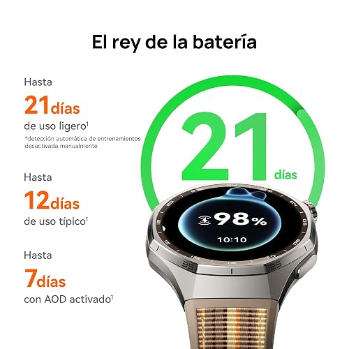HUAWEI Watch GT 6 Pro Smartwatch 46mm Reloj Inteligente Hombre, Café | 1.47''AMOLED Pantalla, 21 Días de Batería, Ciclismo, GPS, NFC, ECG, SpO2, Compatible con iOS y Android
