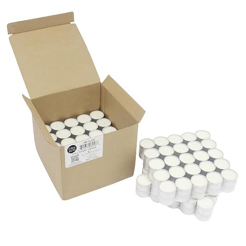 Stonebriar dtl-100 – 8 larga quema velas – 8 horas – blanco – sin perfume – 100 unidades, Blanco, 200 Pack (6-7 Hour), 1, 100