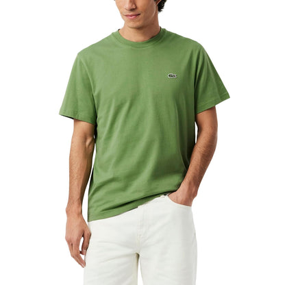 Lacoste Playera de Manga Corta con Cuello Redondo y Ajuste clásico CamisetaHombre