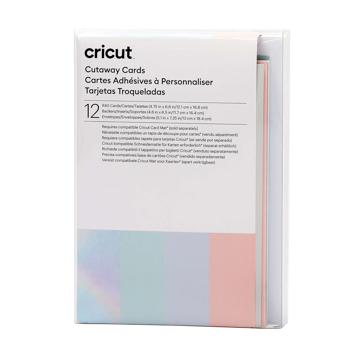 Cricut Cutaway Cards R40, tarjetas de cumpleaños de diseño intrincado, tarjetas de agradecimiento, tarjetas de felicitación personalizadas, respaldo holográfico, compatible con Cricut