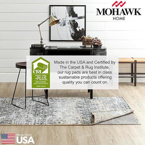 Mohawk Home Dual Surface Felt Non Slip Rug Pad, 2'x12', 1/4 Inch Thick, Safe for All Floors
