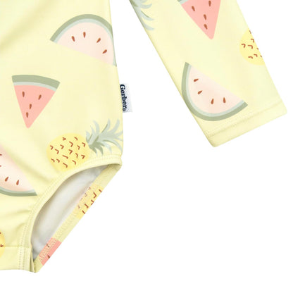 Gerber Traje de baño de una Pieza de Manga Larga para niños pequeños Traje de baño de una Sola Pieza para Bebé-Niñas