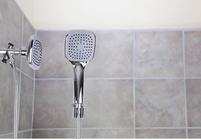 DICA 3005T Regadera de Teléfono, Ducha de Baño, Regadera Moderna tipo Lluvia, Acabado Cromo