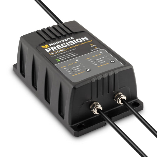 Minn Kota 1832201 MK-220 PCL Precision On-Board Marine Charger, 2 Bank x 10 Amps