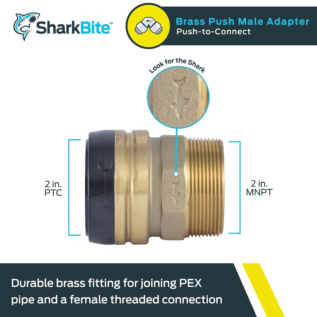 SHARKBITE UXL113532M conector macho 1-1/4 pulgadas x 1-1/4 pulgadas