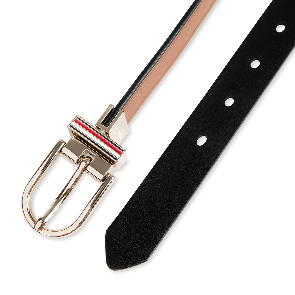 Tommy Hilfiger Two-in-one Reversible Slim Width Dress Casual Leather Belt for Jeans, Trousers and Dresses Cinturón Mujer