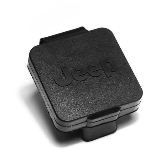 Rugged Ridge 11580.25 - Enchufe de Enganche para Remolque, Logotipo de Jeep, Receptor de 2 Pulgadas