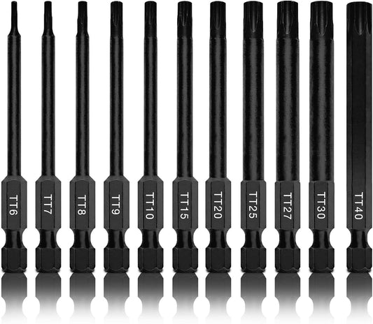 Neiko Juego de Brocas Torx Tamperproof 11 Piezas TT6-TT40 Acero S2