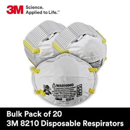 N95 partículas mascarilla 8210, 3 m (paquete de 20)
