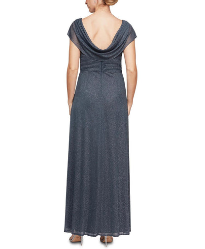 Alex Evenings Long Cowl Neck A-Line Dress Vestido para ocasin especialMujer