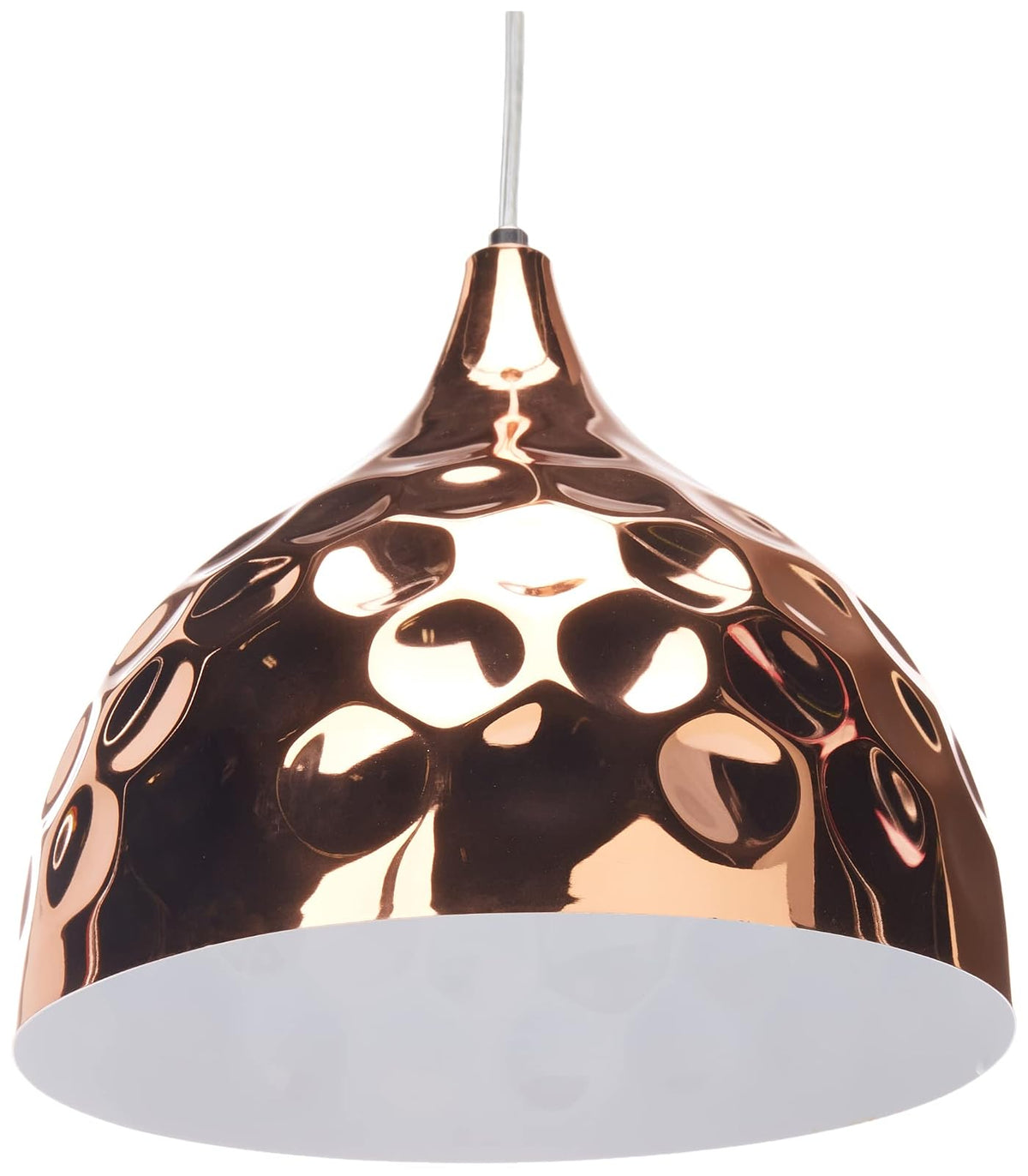 MAXXI MX-CL8019 Candil Decorativo Techo, Pantalla Terminado Cobre Martillado