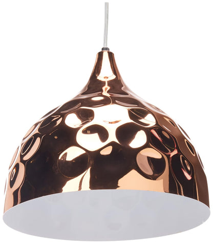MAXXI MX-CL8019 Candil Decorativo Techo, Pantalla Terminado Cobre Martillado