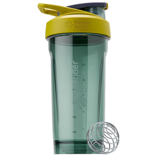 BlenderBottle - Botella de coctelera deportiva con batidor de alambre, 28 onzas, amarillo, batidos de proteínas e hidratación para atletas y entusiastas del fitness, fácil de mezclar, duradera y