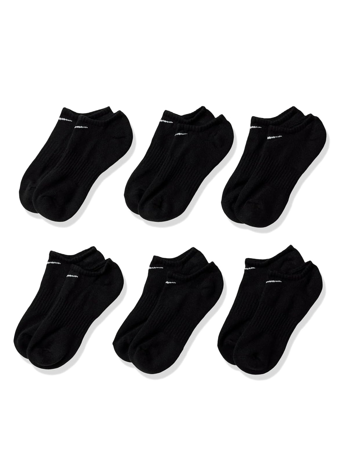 Nike Everyday Cushion Calcetines SX | Negro, Small, 6 pares, tecnología Dri-FIT