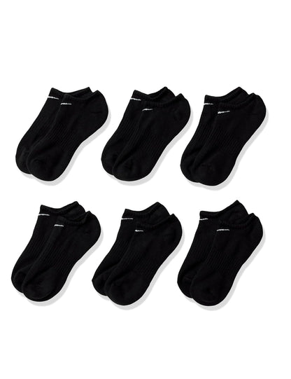 Nike Everyday Cushion Calcetines SX | Negro, Small, 6 pares, tecnología Dri-FIT