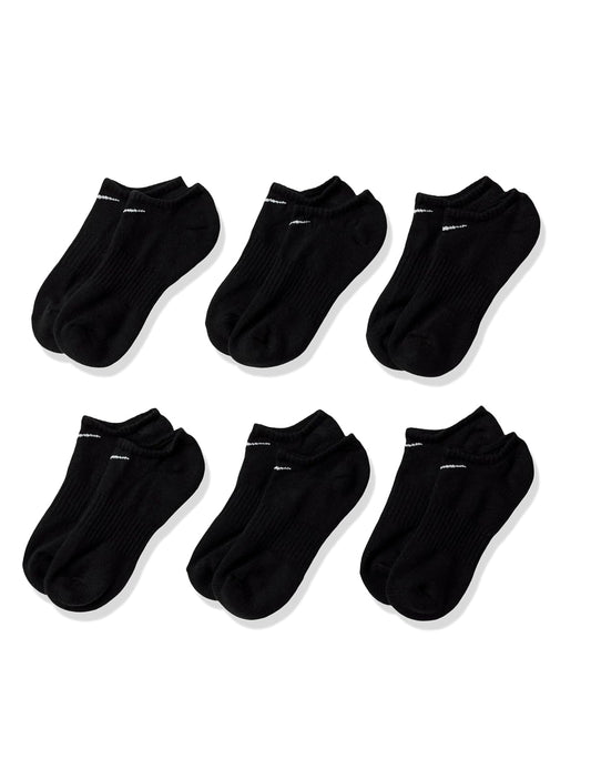 Nike Everyday Cushion Calcetines SX | Negro, Small, 6 pares, tecnología Dri-FIT