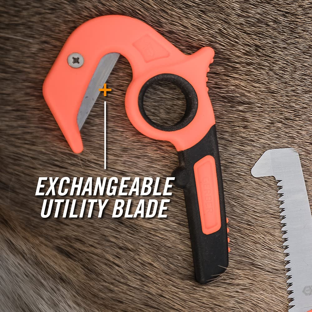 Gerber Gear Vital - Cuchillo utilitario con cierre, hoja de borde liso de acero inoxidable, piel de procesamiento de juegos y cuchillo intestinal para caza