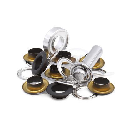 Dritz 740-1-T - Kit de Ojales con Herramientas, Color Negro, 8 Juegos de 1/2 Pulgadas