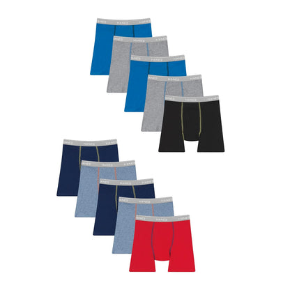 Hanes Calzoncillos Tipo bóxer sin Etiqueta de Colores Surtidos Ropa Interior de Hombres para Niños