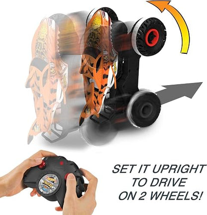 Hot Wheels Monster Trucks Vehículo Control Remoto Tiger Shark 1:15 4+ Años | Tecnología Terrain Stomp, recarga USB con 25 min de juego y alcance de 30 m
