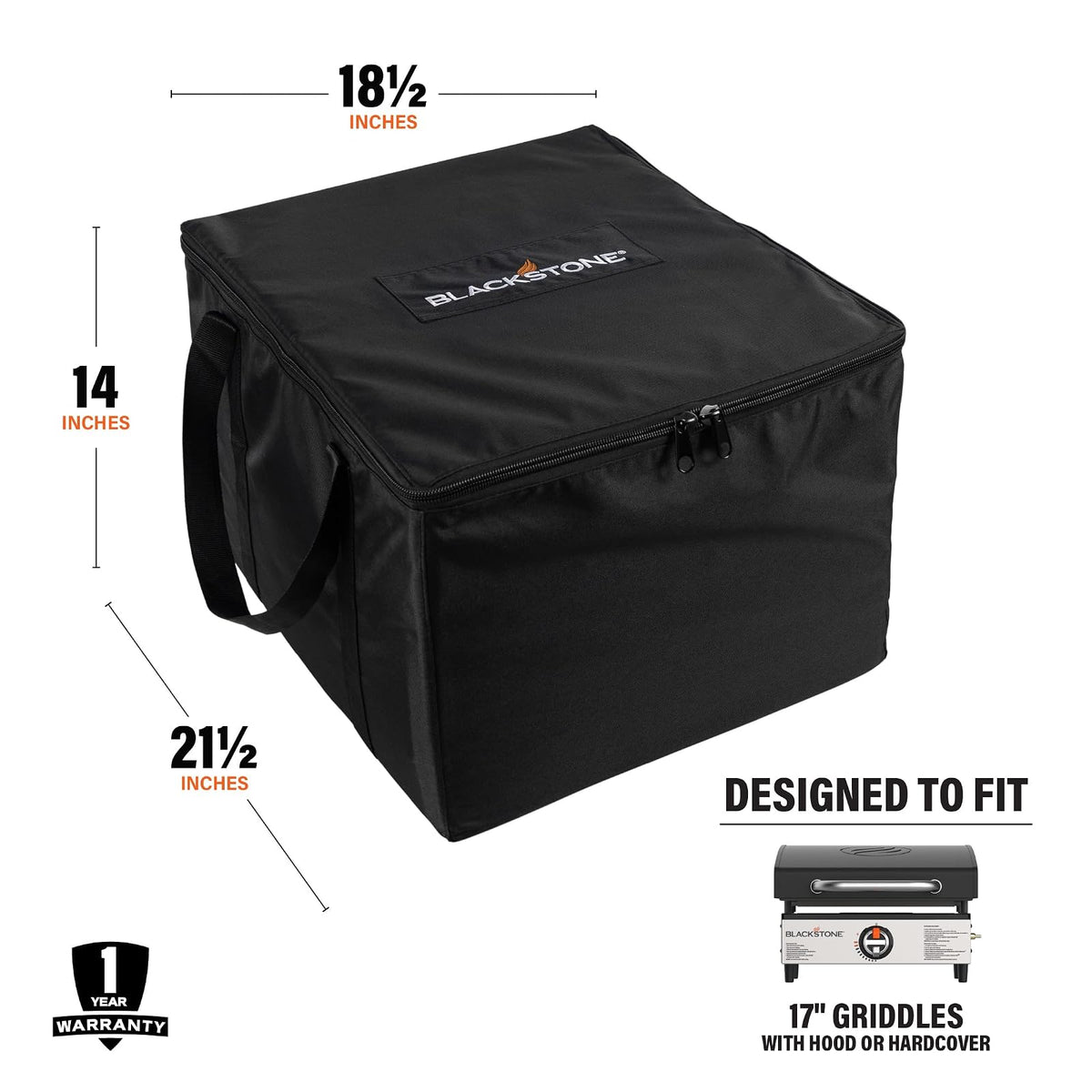 5486 - Bolsa de transporte para plancha de mesa de 17 pulgadas con capucha, color negro