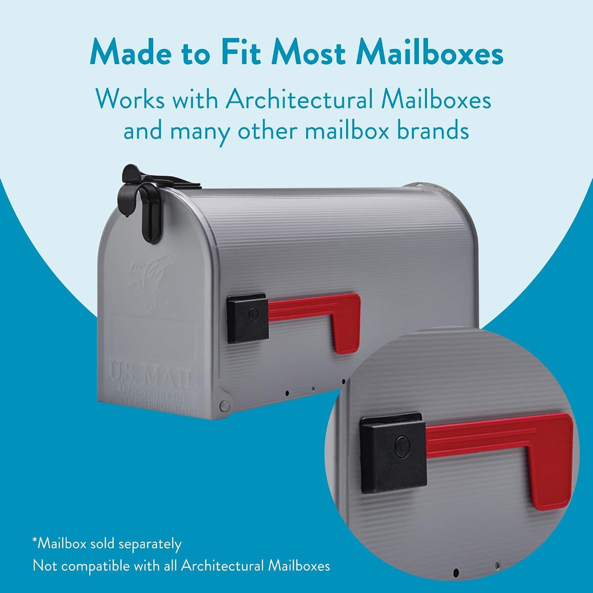 ARCHITECTURAL MAILBOXES - Kit de plástico de Repuesto para Bandera de plástico, RFL100AM, Color Rojo