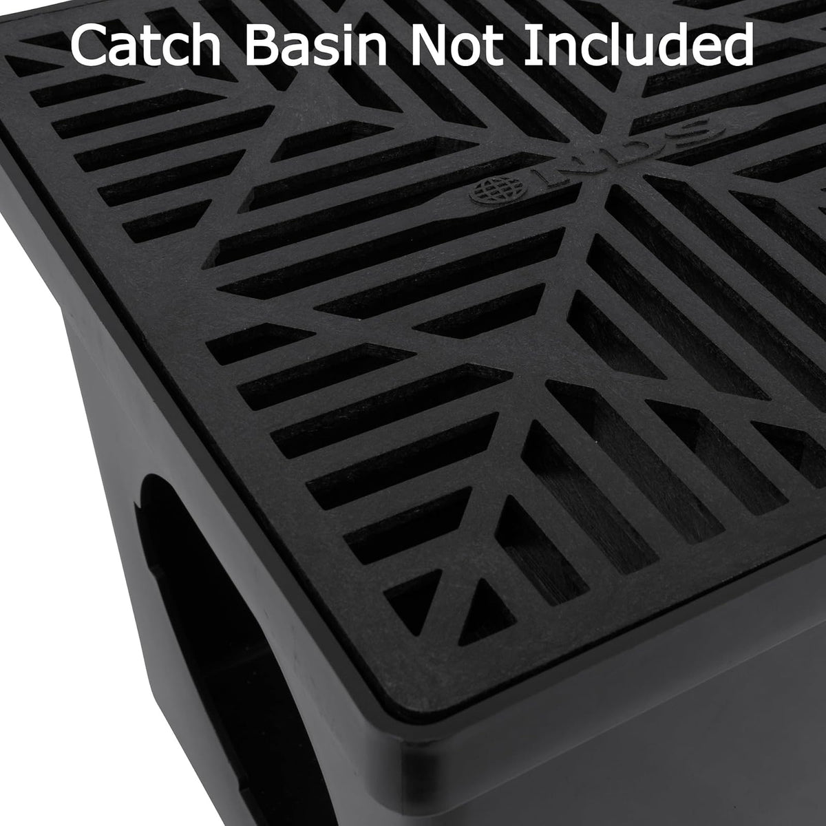 NDS 1211G* Rejilla de Drenaje Cuadrada para Lavabo de Captura, diseño de Diamante, se Adapta a Drenaje de Lavabo de 12 Pulgadas, elevadores y Adaptador de Perfil bajo, 12 Pulgadas, plástico, Negro