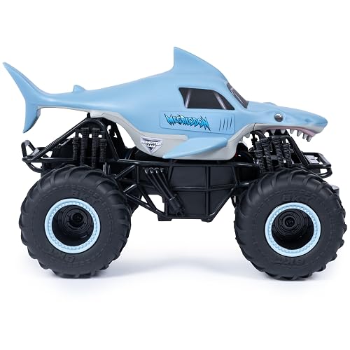 Monster Jam, Monster Truck oficial de Megalodon con control remoto, escala 1:24, 2.4 GHz, para mayores de 4 años