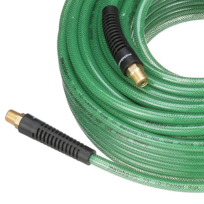 Metabo HPT Manguera de aire | 1/4 pulgadas x 100 pies | Poliuretano de grado profesional | 300 PSI | 19413QPM, verde