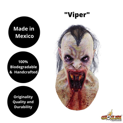 Viper Máscara de Vampiro Sangriento, Máscaras de Vampiros Chupa Sangre Ideales para Disfraz de Halloween y Fiestas de Disfraces