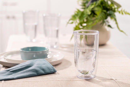 Tervis vaso aislado de cristal liso, 16 onzas – 4 unidades, transparente – Tritan