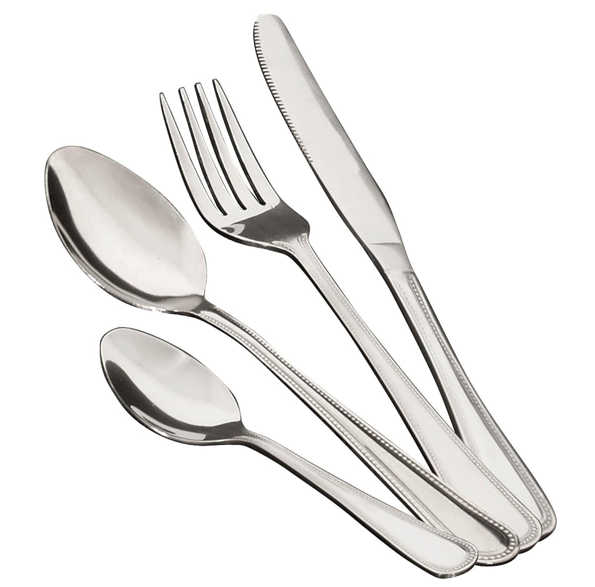 Magefesa Cubiertos Bari, 24 piezas, Acero Inoxidable, plata