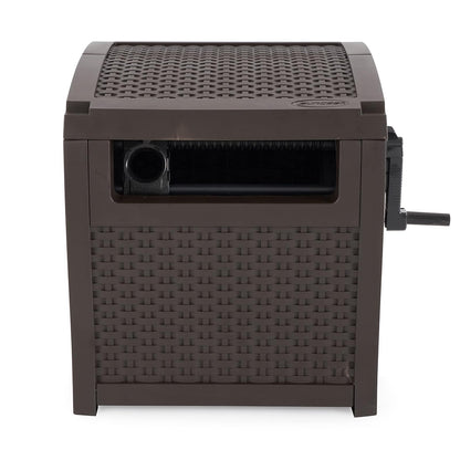 Carrete de manguera Suncast con guía de manguera Smart Trak, conexión hermética, construcción de resina duradera, capacidad de manguera de 225 pies, café, fabricado en los Estados Unidos