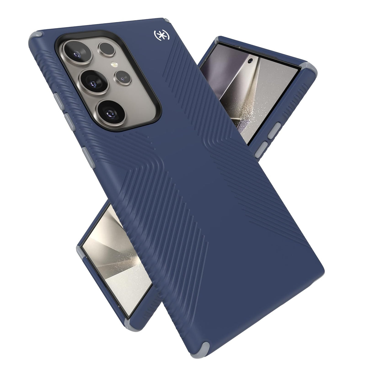 Speck Presidio2 Grip Funda para Samsung Galaxy S24 Ultra, Resistente a Caídas - S24 Ultra - Grip Coastal Blue