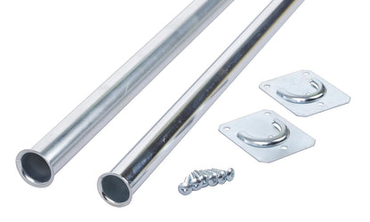 Closet Pro CD-0024-18/30ZC Heavy Duty Adjustable Rod, 18 by 30-Inch, Zinc Plated - plateado - Barra colgante