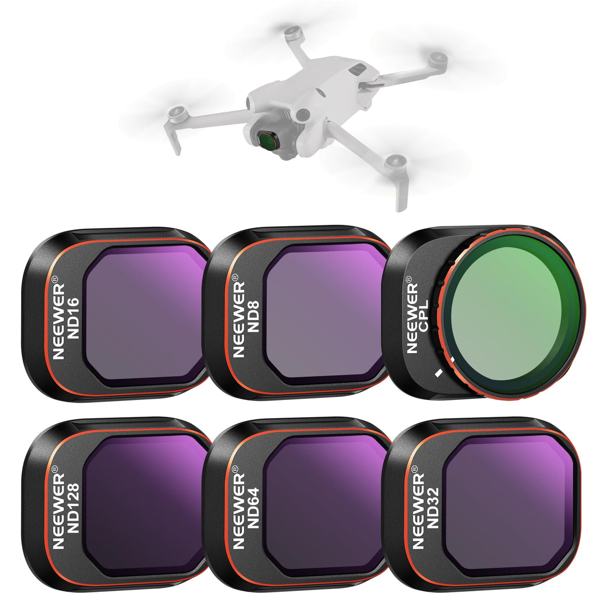NEEWER Filtros para Drones DJI Mini ND CPL UV - Mini 4Pro - 6 Pack ND&CPL Filter