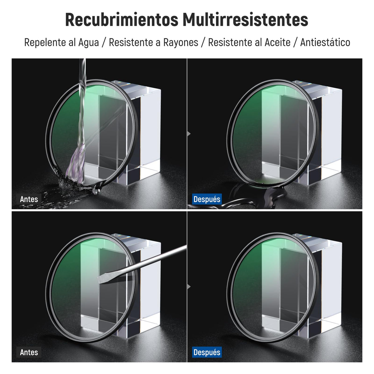 NEEWER 67mm UV MC Filtro Protección con Tapa Lente, Nanorrecubrimientos Resistentes/Vidrio Optico HD/Repelente al Agua/Resistente a Arañazos/Marco Ultradelgado Aaleación Aluminio/Filtro Ultravioleta