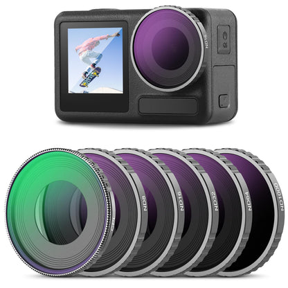 Neewer Kit de Filtros ND para DJI Osmo Action 5 Pro/4 - Action 4 - 5 Pro - 6 Pack CPL - ND8 - ND16 - ND32 - ND64 - ND1000