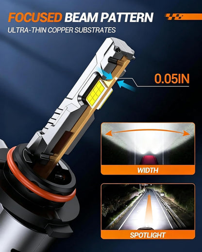 SEALIGHT Combo de Bombillas LED 9005 HB3 y H11 para Luz Antiniebla, 66000 lm, 6500 K, Blanco
