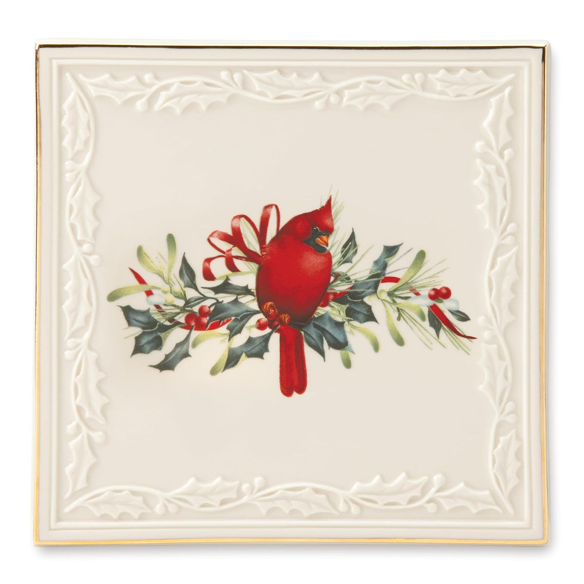 Lenox Winter Greetings Tazón para Servir Navideño de Porcelana - Salvamanteles
