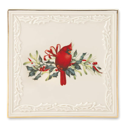Lenox Winter Greetings Tazón para Servir Navideño de Porcelana - Salvamanteles