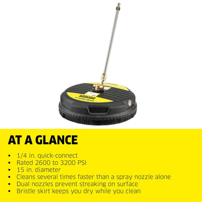 Karcher - Accesorio Limpiador de Superficies a presión de 15 Pulgadas, clasificación 3200 PSI