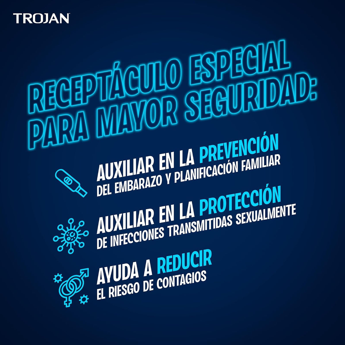Trojan Condones Pro-Tech Caja con 36 piezas. | Lubricados para Mayor Confort y Sensibilidad, de Hule Látex Natural. Calidad Triplemente Comprobada con Receptáculo Especial.