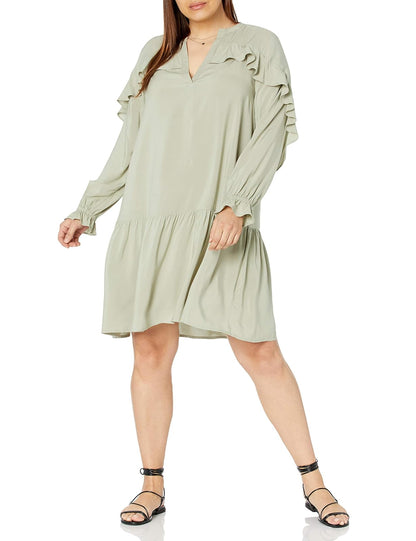 The Drop Emerson Vestido con Diseño Romántico de Vuelos y Cintura Caída