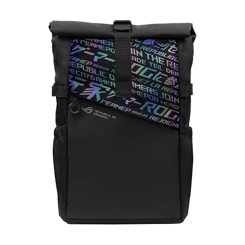 ASUS Mochila Gamer ROG BP4701 /Repelente al Agua/Holográfica/Bolsa Externa/Mochila Gamer/Gaming Laptop Backpack/Para Hombre y Mujer/Garantía en México