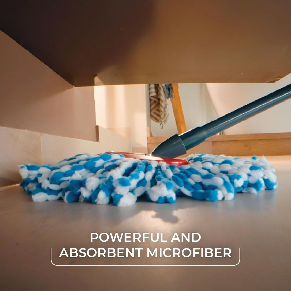 O-Cedar EasyWring RinseClean - Recambio de Microfibra para trapeador giratoria, 1 Paquete, Azul