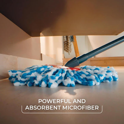 O-Cedar EasyWring RinseClean - Recambio de Microfibra para trapeador giratoria, 1 Paquete, Azul