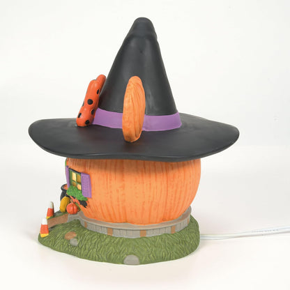 Department 56 Disney Village Halloween Minnie Mouse Pumpkintown House Lit Building, 7.76 Pulgadas, Multicolor